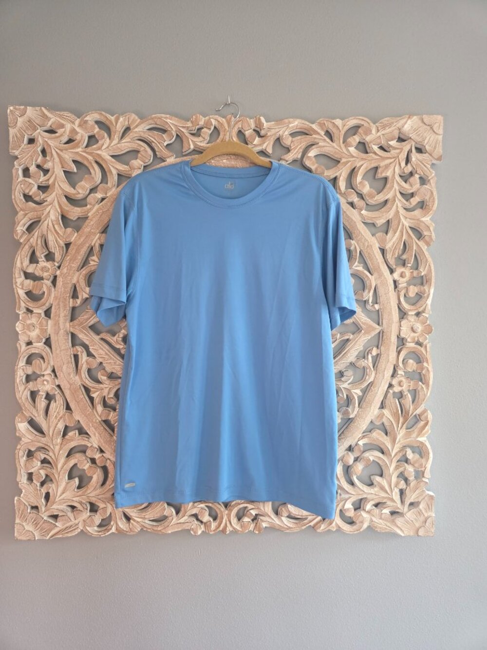 ALO Cool Fit Men's Crew Neck Performance T-Shirt Blue Large